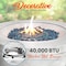 Serenelife Propane Gas Fire Pit Table - 40,000 BTU Round Gas Firepits with Cover for Outside SLFPBAL - alternate 2